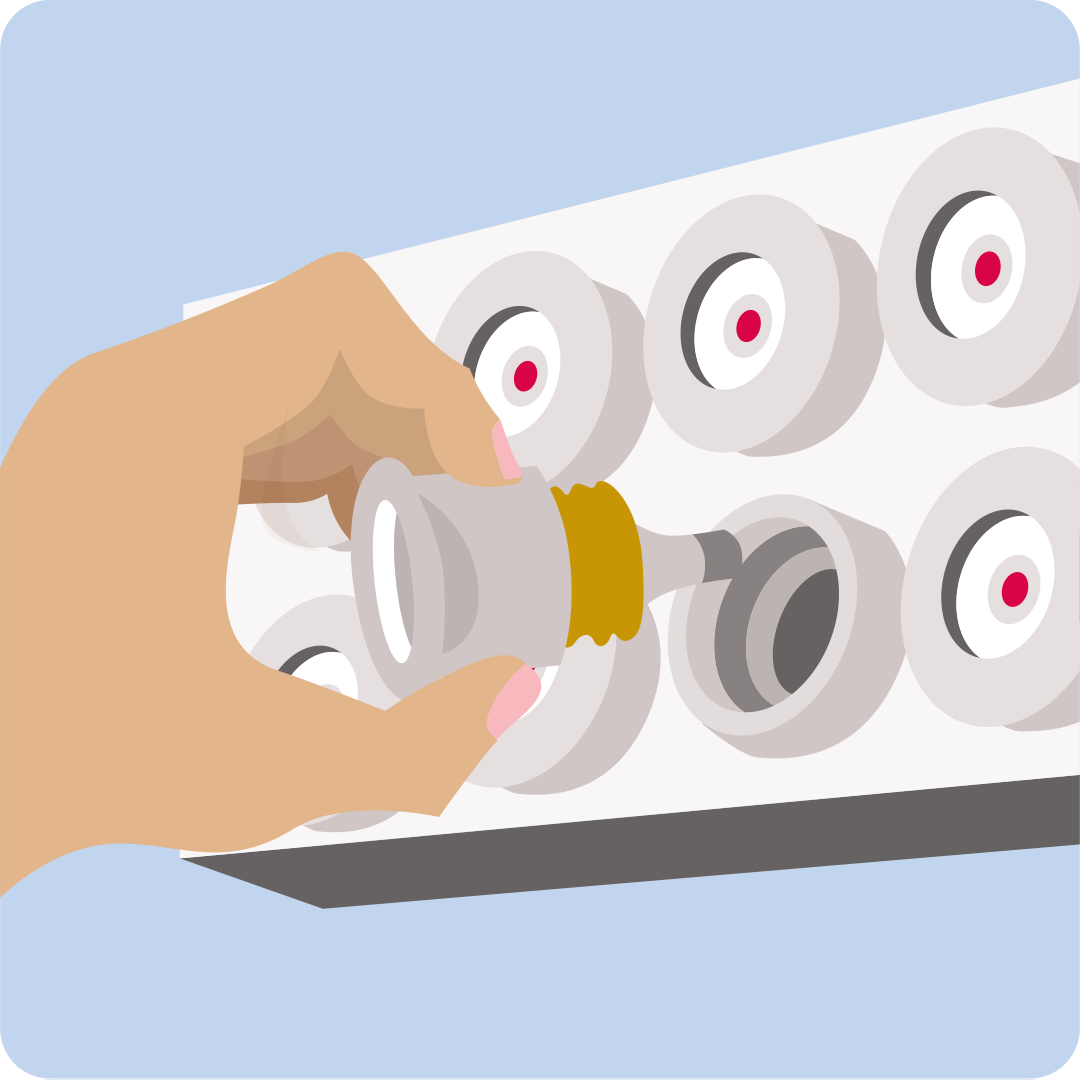 Illustration Elskåp hand byter säkring