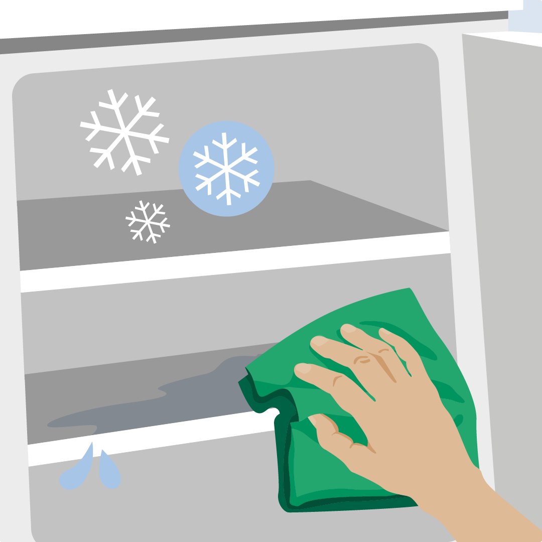 Illustration torkar av frys